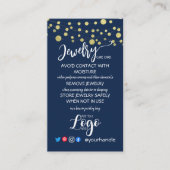 VOEG UW LOGO-sieraden ZORGKAARTEN TOE, klein Ameri Visitekaartje (Voorkant)