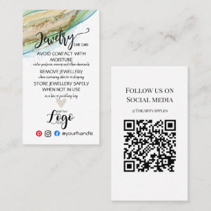 VOEG UW LOGO-sieraden ZORGKAARTEN TOE VK Visitekaartje