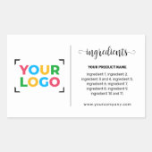 Voeg uw Logo Simple Ingredient Product Label toe (Voorkant)
