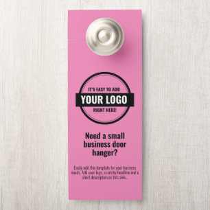 Voeg uw Logo Small Business Door Hanger Sjabloon t