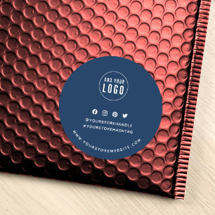 Voeg uw Logo sociale media aangepaste kleurenmarke Ronde Sticker