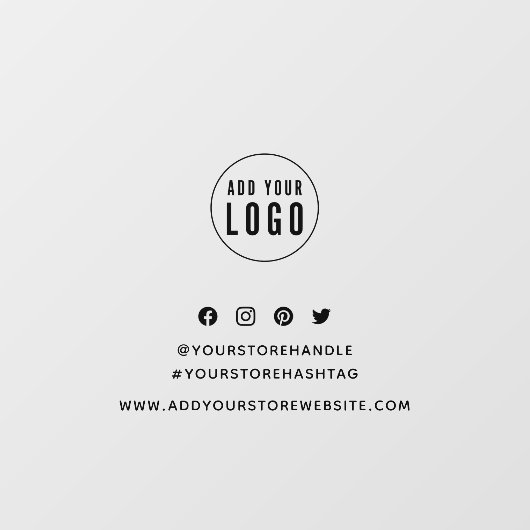 Voeg uw Logo sociale media-merkmarketing toe Raamsticker (Vel)