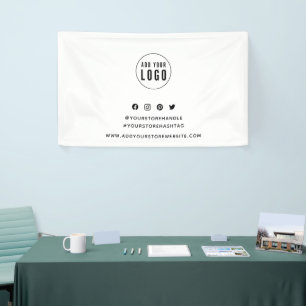 Voeg uw Logo sociale media-merkmarketing toe Spandoek