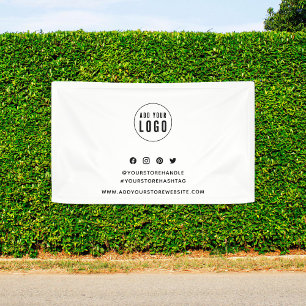 Voeg uw Logo sociale media-merkmarketing toe Spandoek