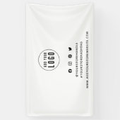 Voeg uw Logo sociale media-merkmarketing toe Spandoek (Verticaal)