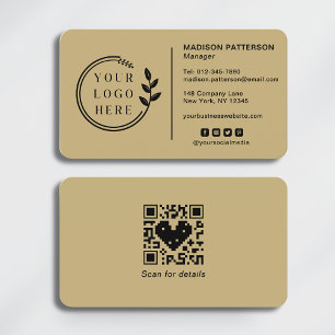 Voeg Uw Logo sociale Media QR Code Collectief Busi Visitekaartje