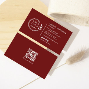 Voeg uw Logo sociale media QR Code Corporate toe Visitekaartje