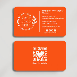 Voeg uw Logo sociale media QR Code Corporate toe Visitekaartje