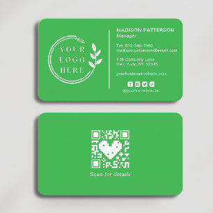 Voeg uw Logo sociale media QR Code Corporate toe Visitekaartje