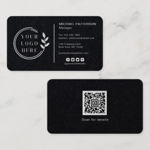 Voeg uw Logo sociale media QR Code Corporate toe Visitekaartje