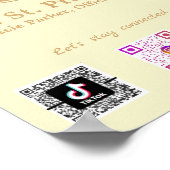 Voeg uw Logo sociale media scancodes toe Poster (Hoek)