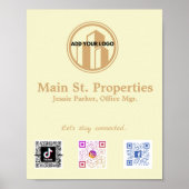 Voeg uw Logo sociale media scancodes toe Poster (Voorkant)