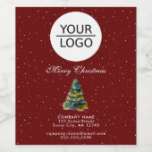Voeg uw Logo toe Aangepaste Tekst Promotie Kerstbo Wijn Etiket (Enkel label)
