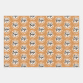 Voeg uw logo toe Bedrijf met tekst rond logo Inpakpapier Vel (Voorkant)