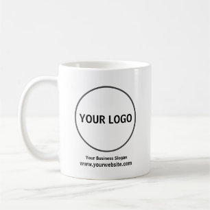 Voeg uw logo toe, bedrijfs mok, koffiemok