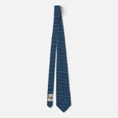 Voeg uw Logo toe - Business Modern - Blue Pinstrip Stropdas (Achterkant)