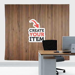 Voeg uw logo toe Houten panelen Zoom Achtergrond B Wandkleed