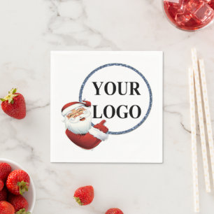 Voeg uw logo toe Kerstvakantie Servet