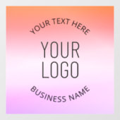 Voeg uw logo toe | Kleurrijke zonsondergang Gradië Raamsticker (Vel)