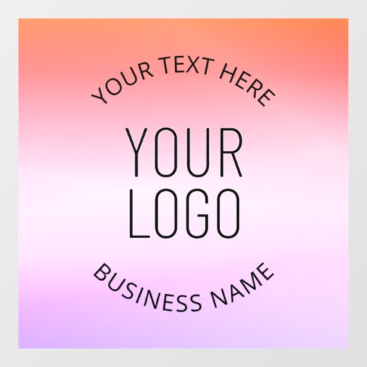 Voeg uw logo toe | Kleurrijke zonsondergang Gradië Raamsticker (Vel)