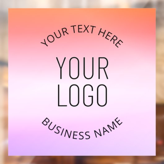 Voeg uw logo toe | Kleurrijke zonsondergang Gradië Raamsticker (Vel 2)