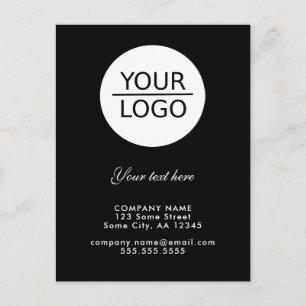 Voeg uw logo toe met aangepaste tekst Promotie Zwa Briefkaart