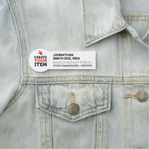 Voeg uw Logo toe Mobiele Notaris Ondertekeningsage Naamplaatje