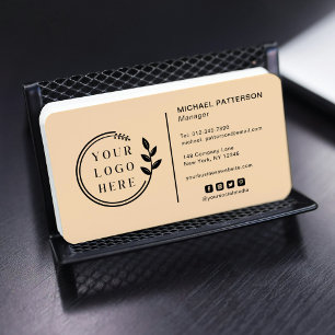 Voeg uw logo toe Social Media QR-code zakelijk Visitekaartje