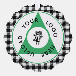 Voeg uw logo toe Unieke Feestdagen Ornament Kaart