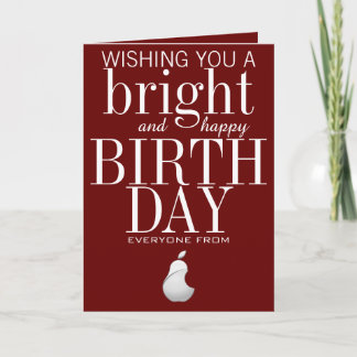 Voeg uw logo toe Verjaardagskaart voor werknemers Kaart