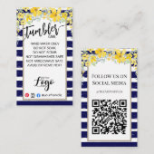 VOEG UW LOGO TUMBLER CARE CARDS vinyl business TOE Visitekaartje (Voorkant / Achterkant)