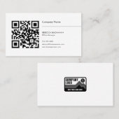 Voeg Uw Logo van het Bedrijf van de Code QR toe Ee Visitekaartje (Voorkant / Achterkant)