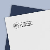 Voeg uw Logo vet scheidingsteken Script naam adres Zelfinktende Stempel