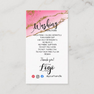 VOEG UW LOGO wasinstructies ZORGKAARTEN TOE Visitekaartje