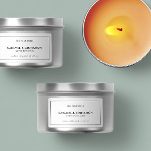 Voeg uw merk en minimalistisch modern productlabel etiket