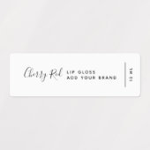 Voeg uw merk kalligrafie script product labels (Design 1)