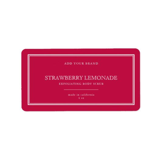 Voeg uw merk Klassieke Eigen Colour Product Label (Voorkant)