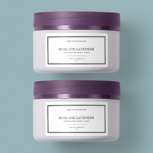 Voeg uw merk Klassieke Zwarte Grens Productlabel t Etiket