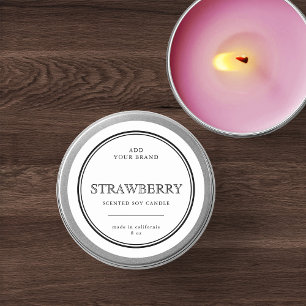 Voeg uw merk Klassieke Zwarte Grens Productlabel t Ronde Sticker