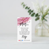 VOEG UW mok CARE CARDS vinyl business MET LOGO TOE Visitekaartje (Staand voorkant)