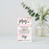 VOEG UW mok CARE CARDS vinyl business MET LOGO TOE Visitekaartje (Staand voorkant)