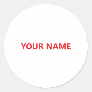 Voeg uw naam aan het ontwerp toe ronde sticker