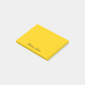 Voeg uw naam toe aan aangepaste kanariegele notiti post-it® notes (Schuin)
