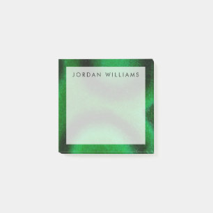 Voeg uw naam toe Groene Circulaire Malachiet Post-it® Notes