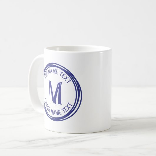 Voeg uw naam van het Initiaal of Teksthandleiding Koffiemok (Voorkant links)