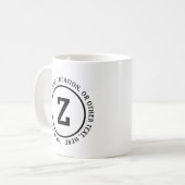 Voeg uw naam van het Initiaal toe en andere inform Koffiemok (Voorkant links)