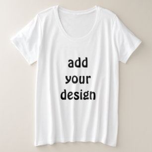 voeg uw ontwerp toe grote maat t-shirt