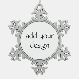 voeg uw ontwerp toe tin sneeuwvlok ornament
