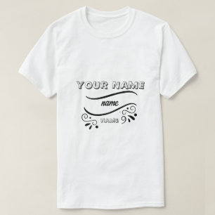 voeg uw persoonlijke logo naam toe t-shirt