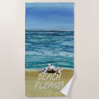 Voeg uw Pup-strandhanddoek toe Strandlaken